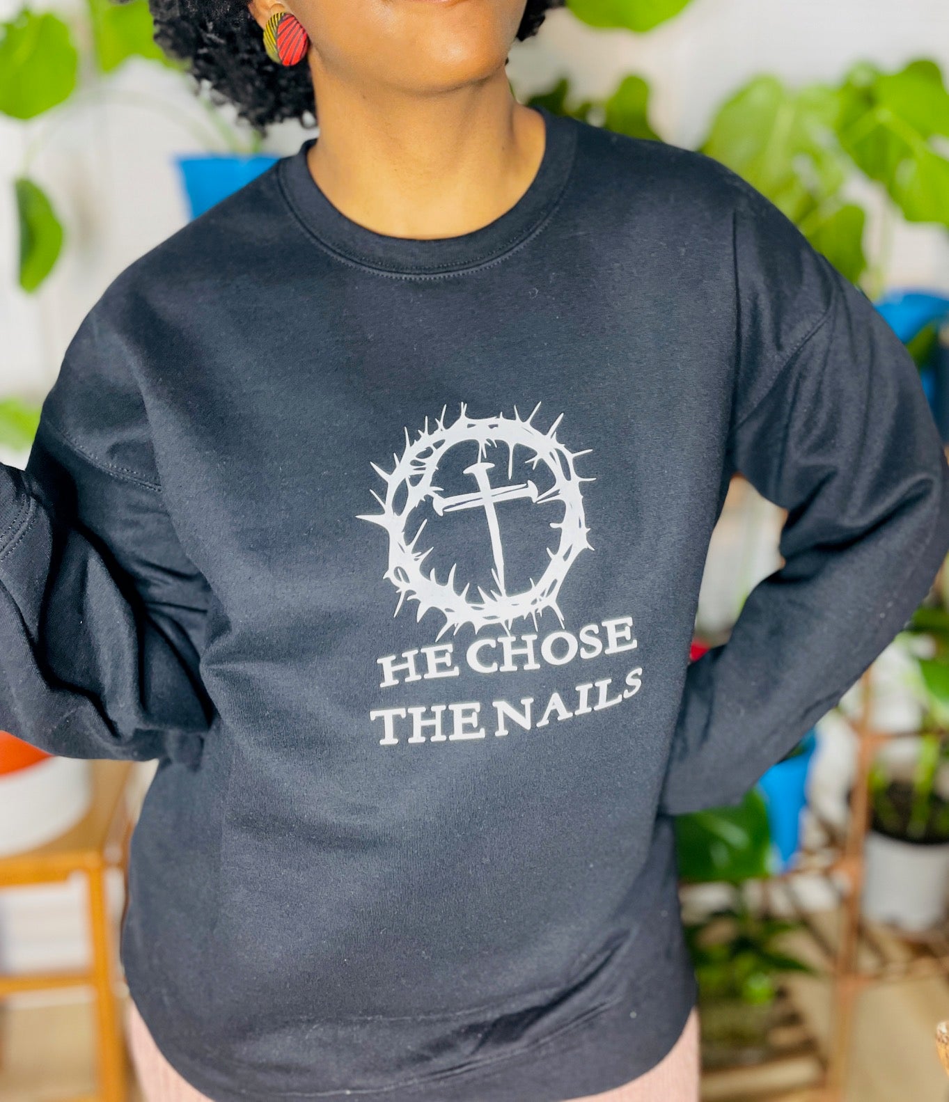 He Chose The Nails | Unisex Crewneck Sweatshirt