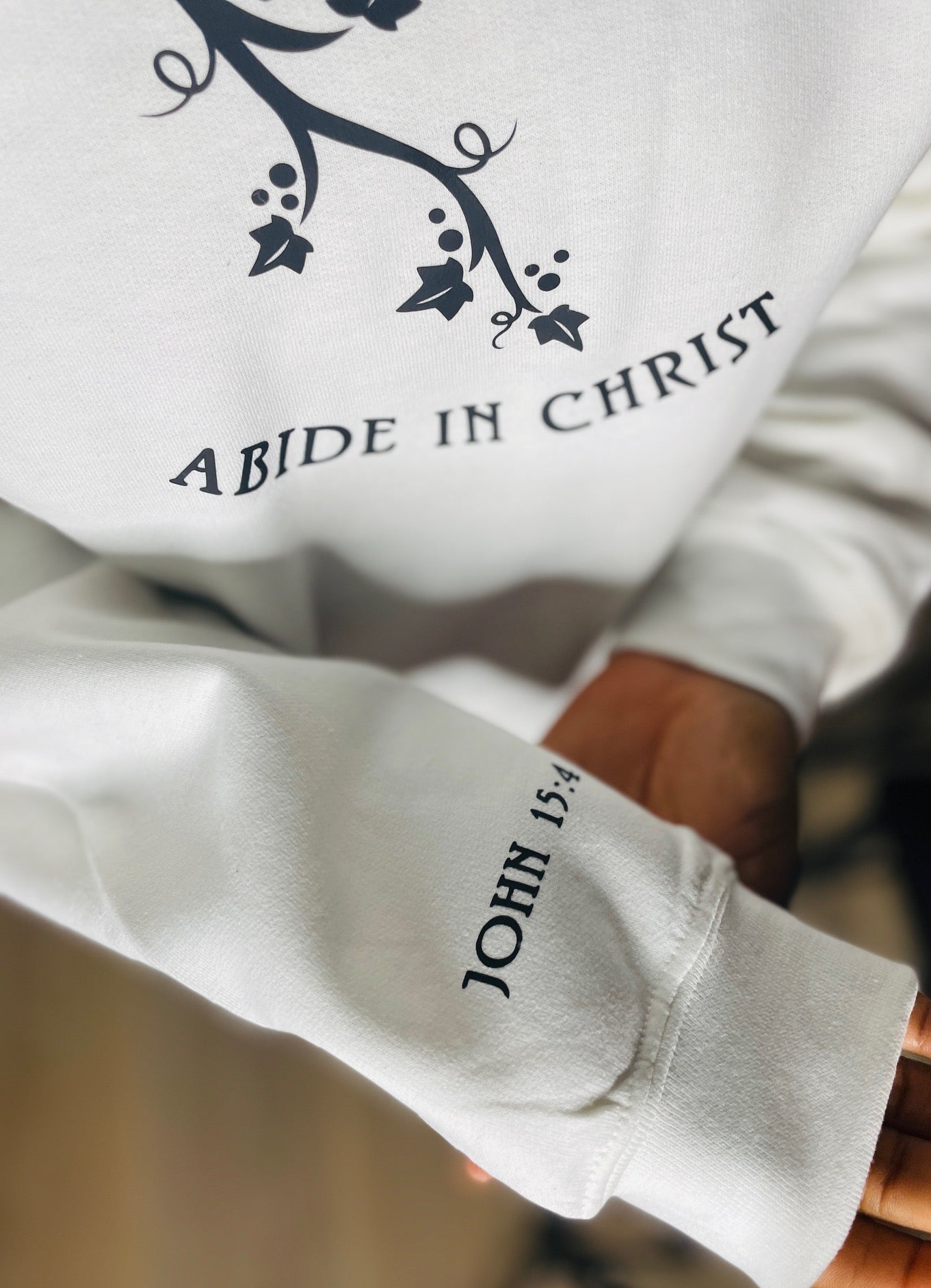 Stop Striving, Abide in Christ | Unisex Crewneck Sweatshirt