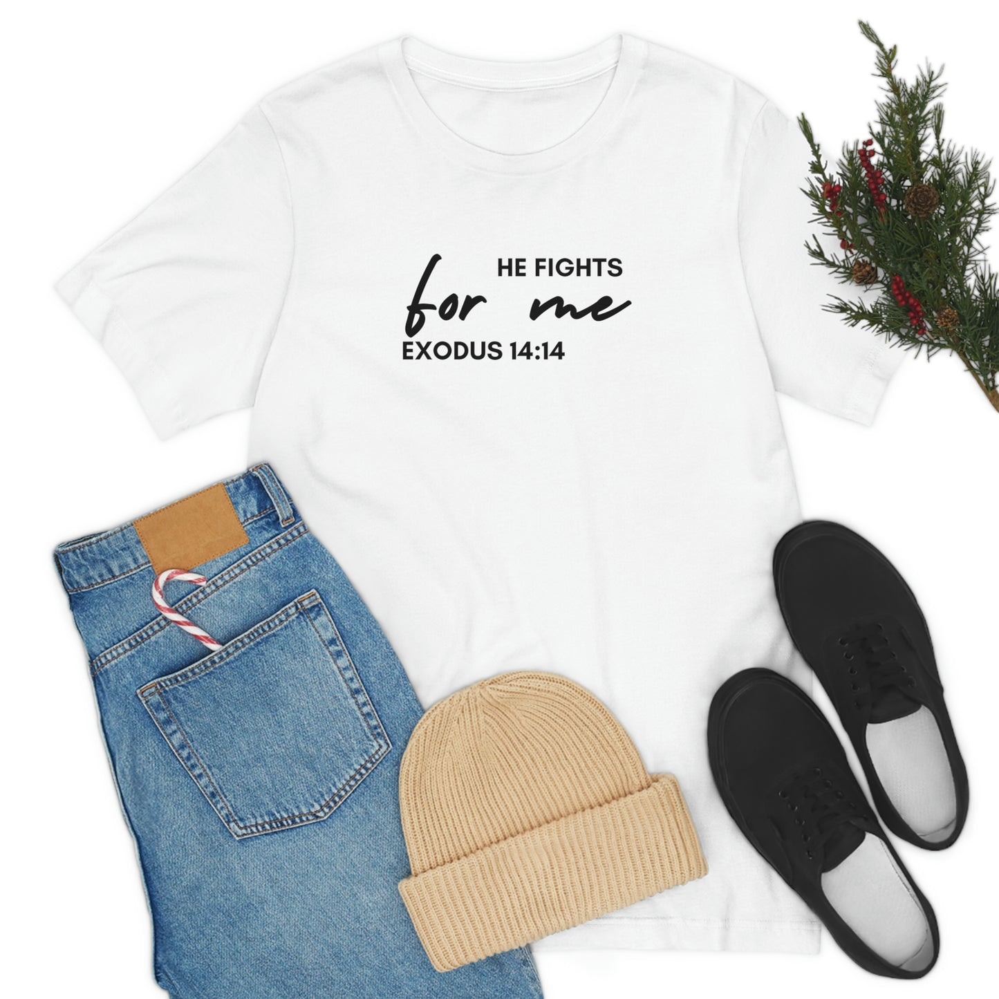 He Fights For Me | Unisex Jersey Short Sleeve Tee