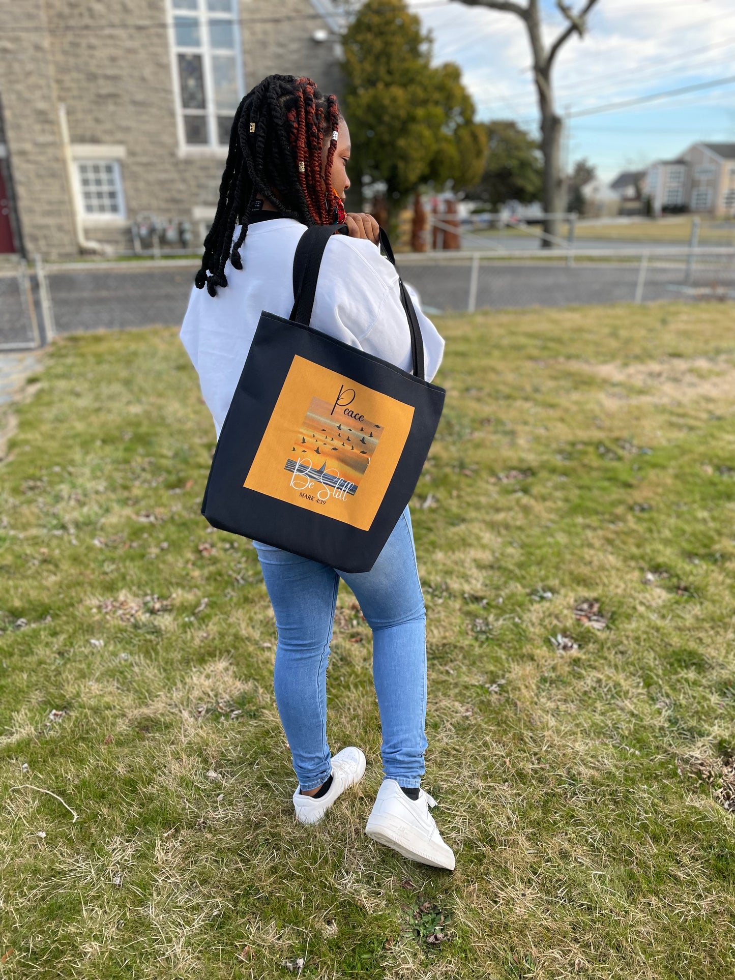 Peace Be Still | Christian Tote Bag