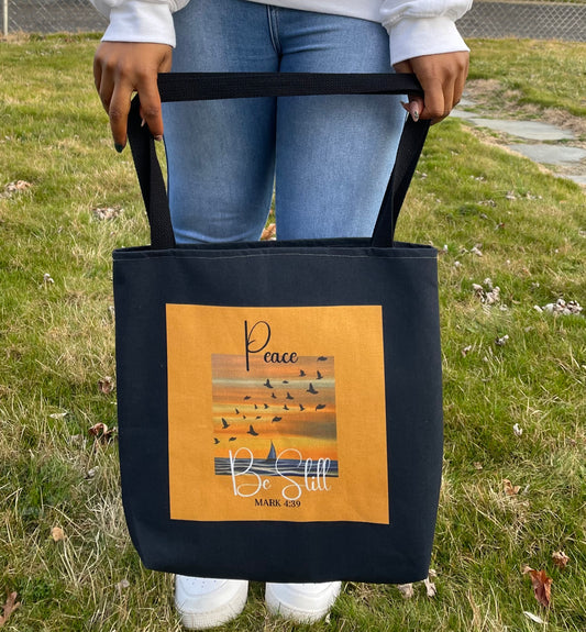 Peace Be Still | Christian Tote Bag